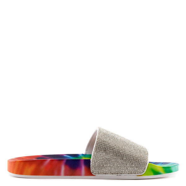 Tie dye bling discount slides