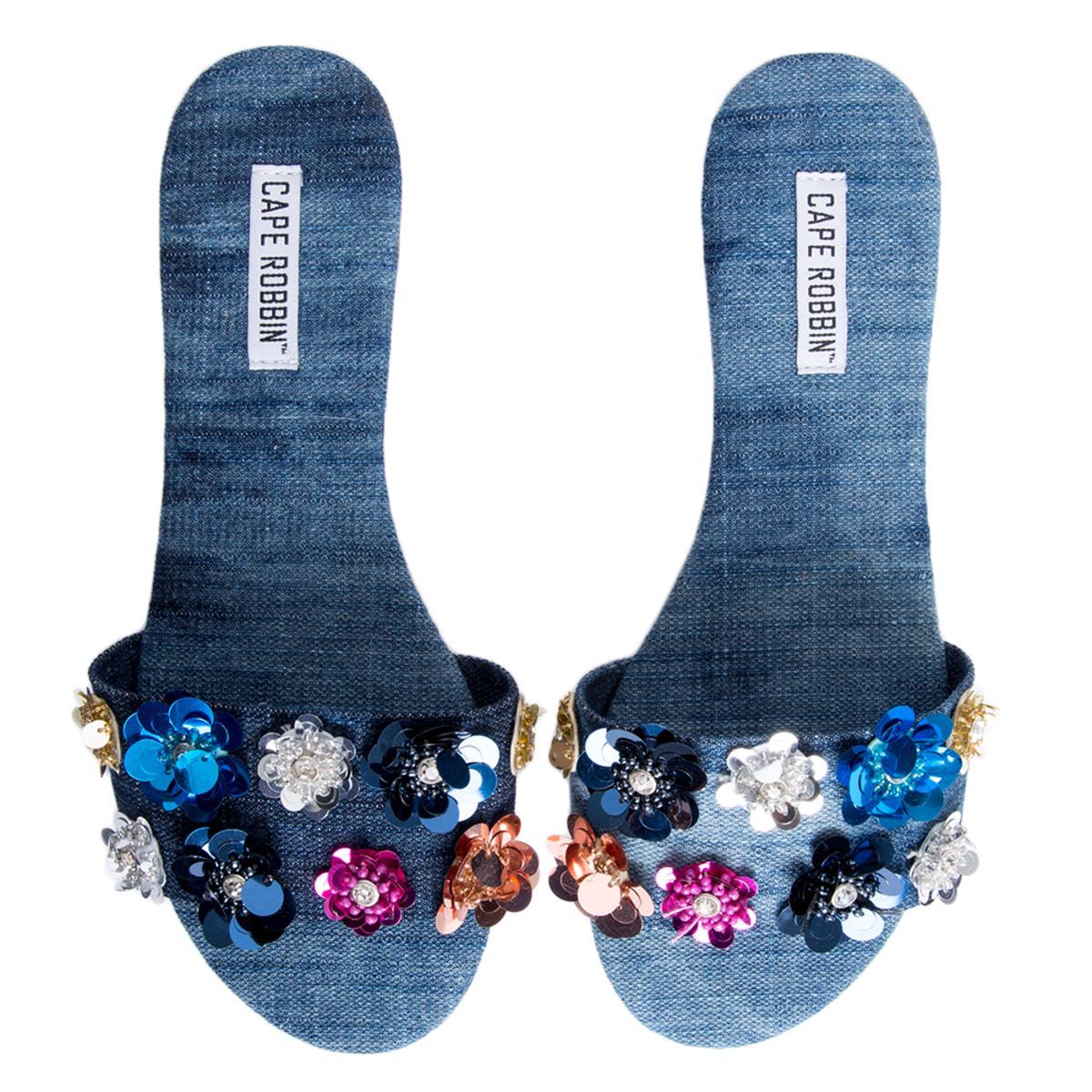 Cape Robbin Sadie-8 Denim Sandal Denim