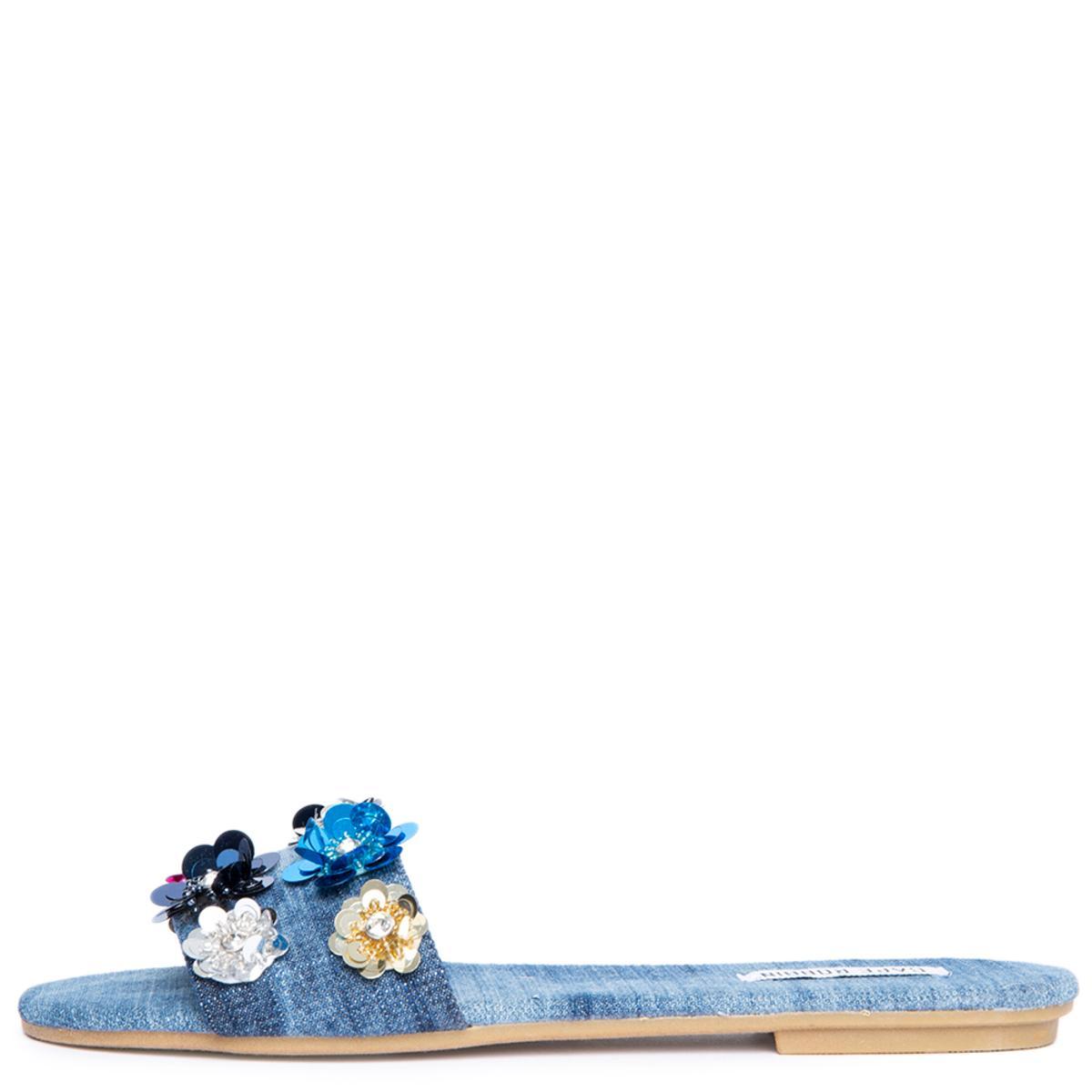 Cape Robbin Sadie-8 Denim Sandal Denim