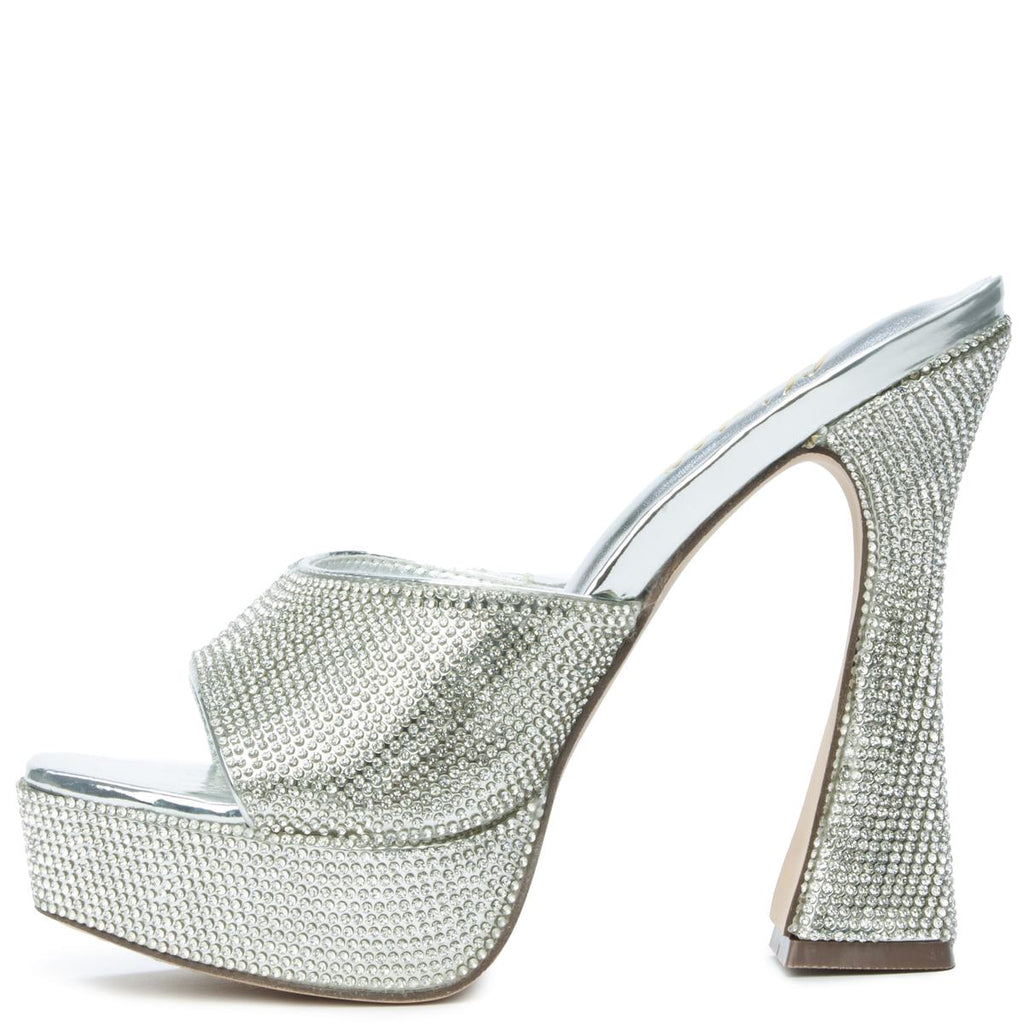 Juicy Couture, Shoes, Juicy Couture Silver Sparkle Slingback Heels Size  85