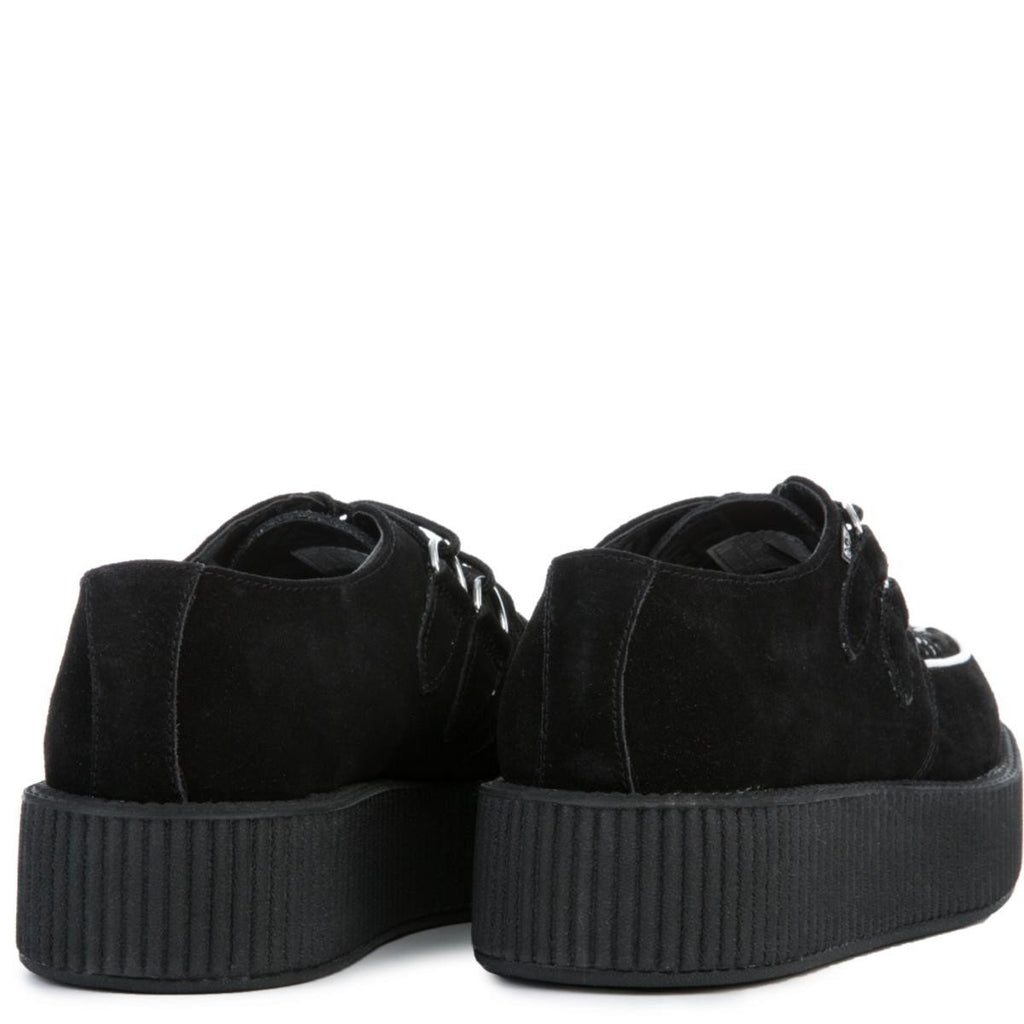 Black Cow Suede Viva Low Sole Creepers