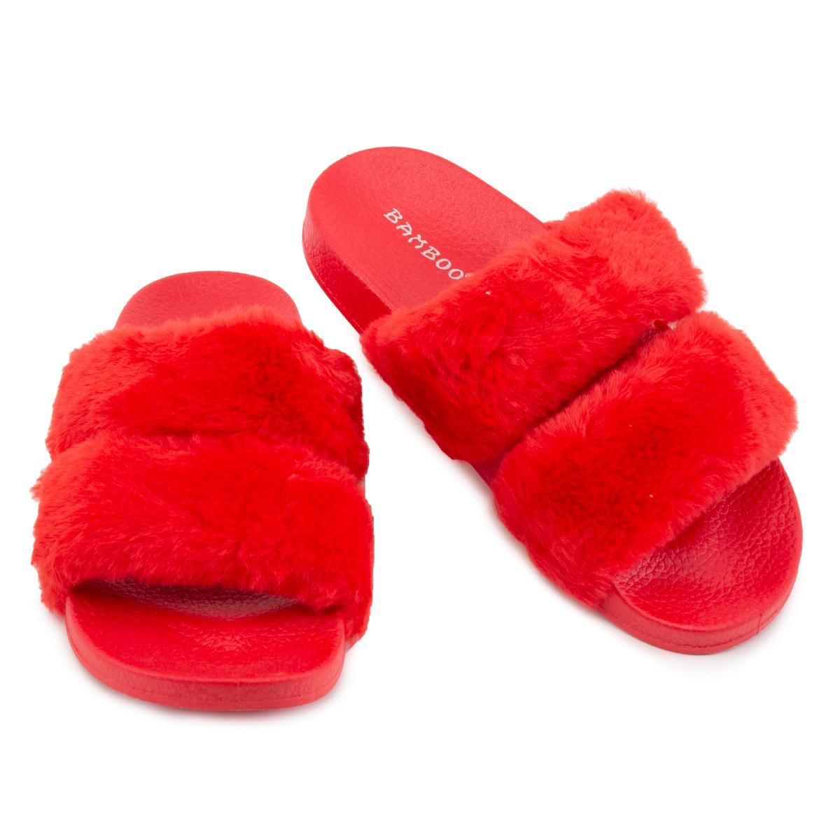 Liv 04 Two Band Fur Slides TiltedSole