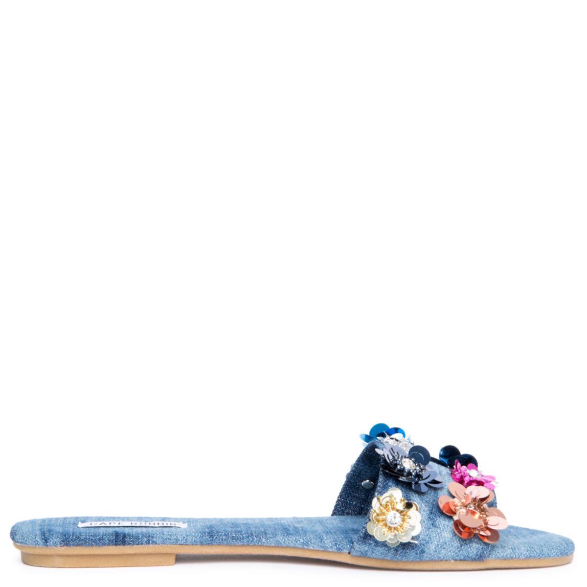 Cape Robbin Sadie-8 Denim Sandal Denim