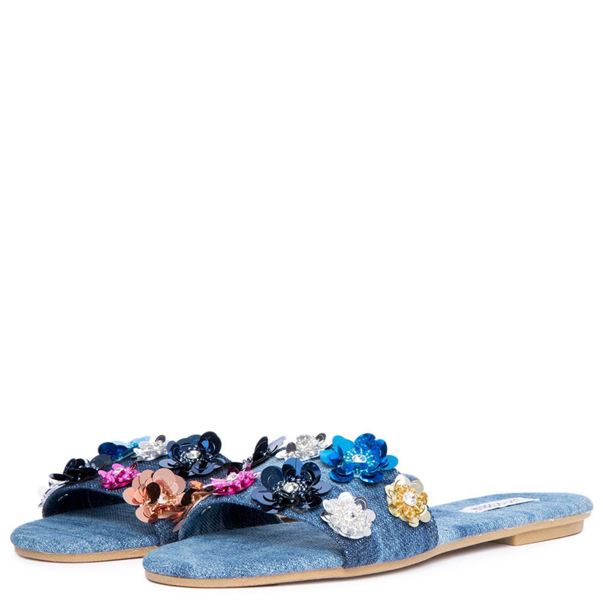 Cape Robbin Sadie-8 Denim Sandal Denim