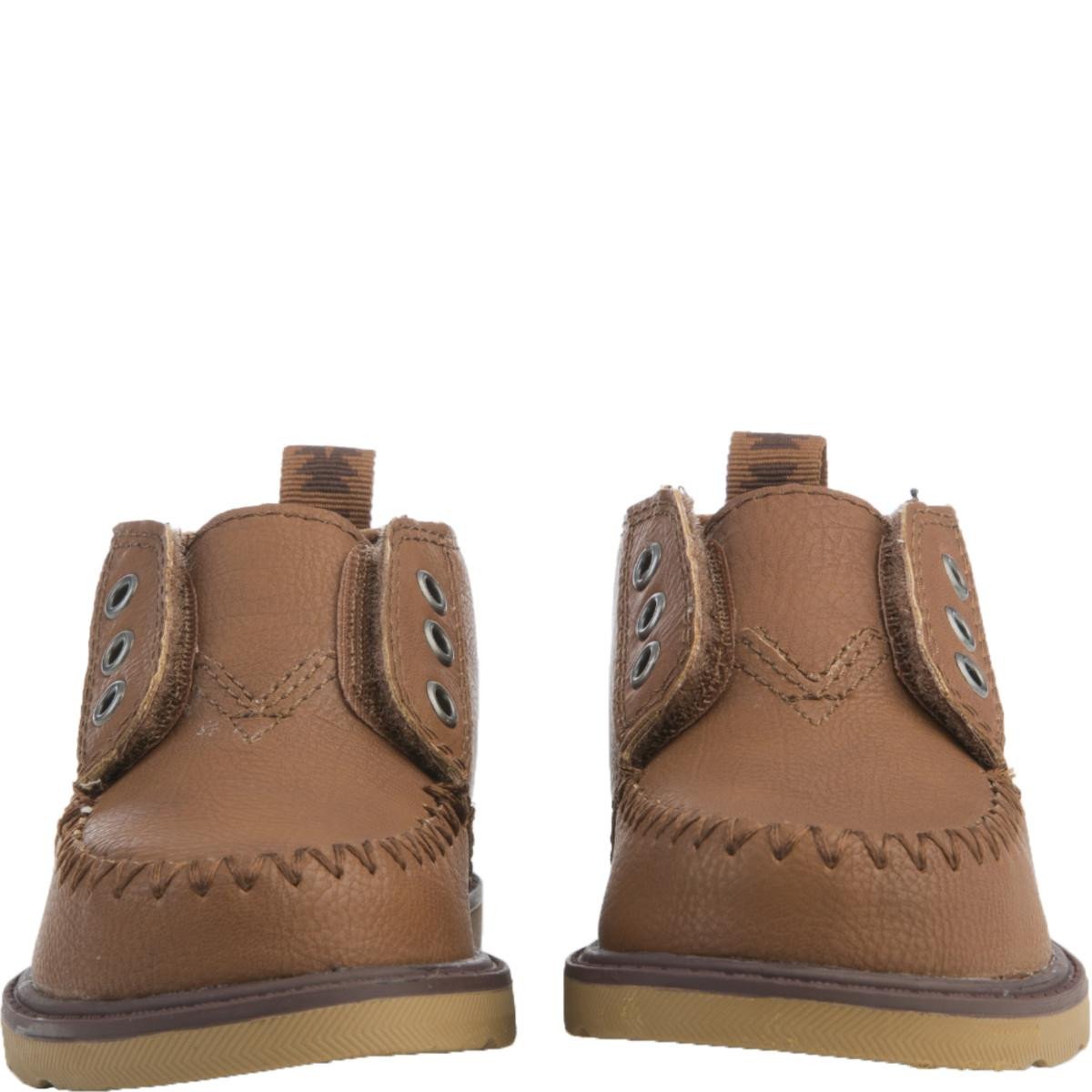 Tiny Toms Brown Synthetic Leather Chukka Boots TiltedSole